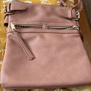 Miztique Tan Crossbody Bag with Textured Finish